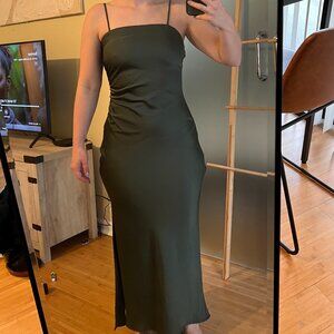 Hunter Green Midi Dress